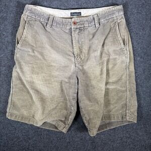 Quiksilver Shorts Mens 36 Brown Corduroy Baggy 10" Skater Surfer Y2K